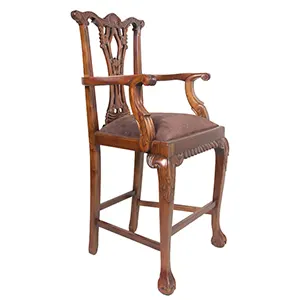 Барный стул с подлокотниками MSM.136 KRS241  купить в интернет магазине Мебель из массива. Звоните +7 495 961-63-63 Мебель Индонезии