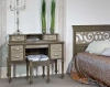 Пуф "Мария Сильва" Слоновая кость MS837  купить в интернет магазине Мебель из массива. Звоните +7 495 961-63-63 Банкетки и пуфы для прихожей из массива дерева