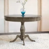 Стол круглый "Бурбон" Слоновая кость BJ851  купить в интернет магазине Мебель из массива. Звоните +7 495 961-63-63 Столовые