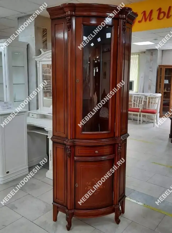Буфет угловой "Фирензе" Орех 806  купить в интернет магазине Мебель из массива. Звоните +7 495 961-63-63 Буфеты из массива дерева