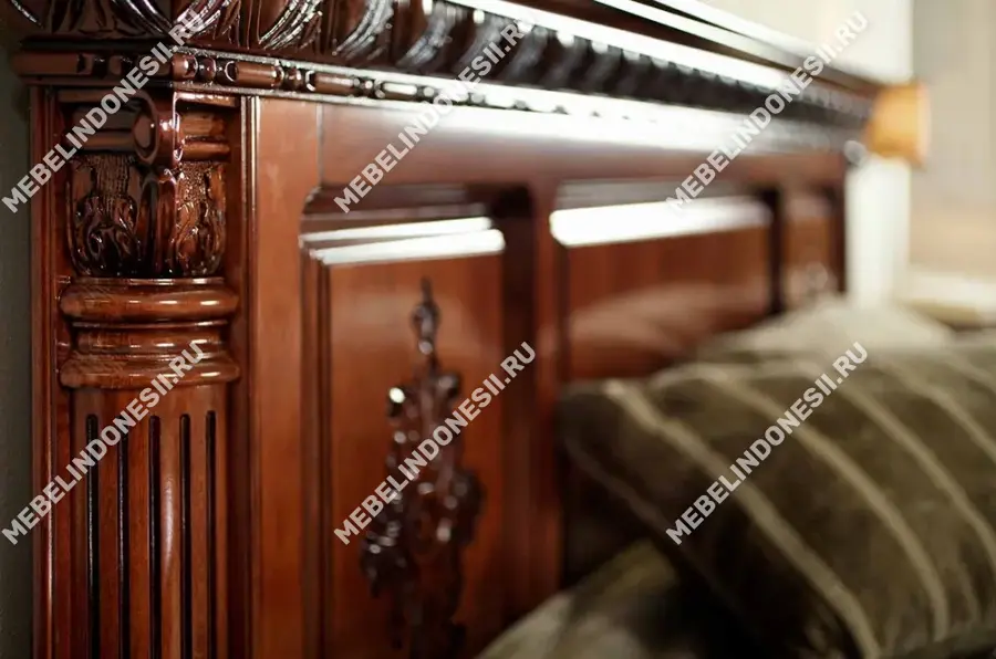 Кровать 180 "Венеция Люкс" Орех 361  купить в интернет магазине Мебель из массива. Звоните +7 495 961-63-63 Кровати из массива дерева