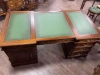 Стол письменный с зеленой кожей 160 см  